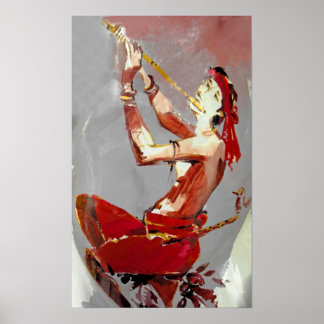 Flute Player / Musiker Poster