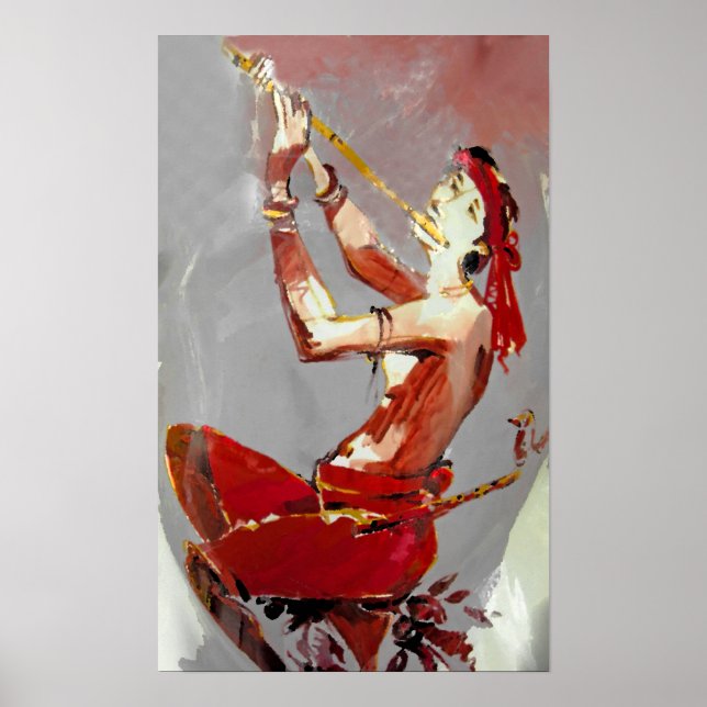 Flute Player / Musiker Poster (Vorne)