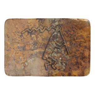 Flute Player Petroglyph Badematte