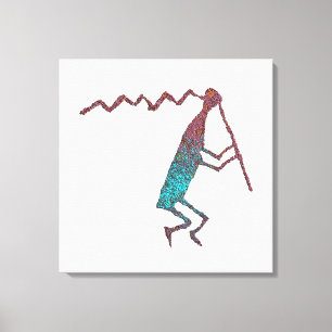 Flute Player Petroglyph Leinwanddruck