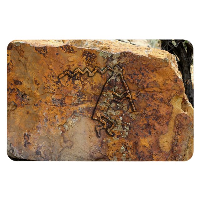 Flute Player Petroglyph Magnet (Horizontal)
