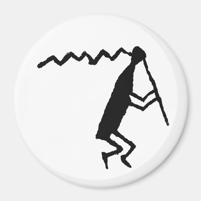Flute Player Petroglyph Magnet (Vorne)