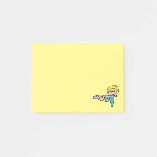 Flute Player Post-it Klebezettel (Vorderseite)