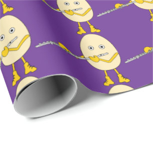 Flute Playing Egghead Geschenkpapier