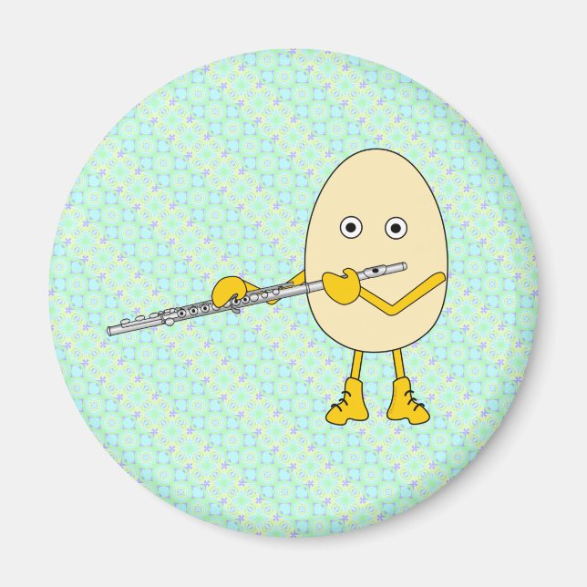 Flute Playing Egghead Magnet (Vorne)