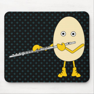 Flute Playing Egghead Mousepad