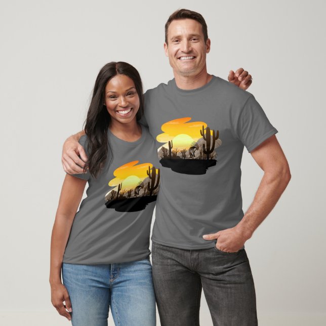 Flute Playing Wüste Kokopelli T-Shirt (Unisex)