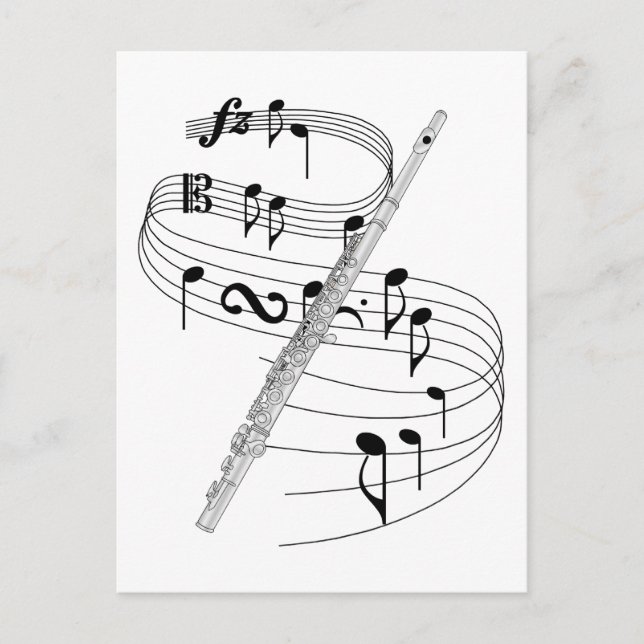 Flute Postkarte (Vorderseite)