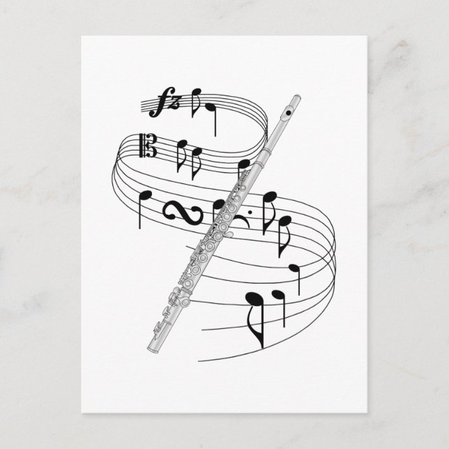 Flute Postkarte (Vorderseite)