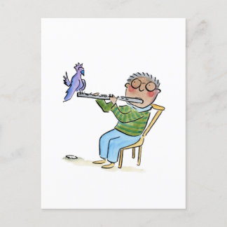 Flute Postkarte