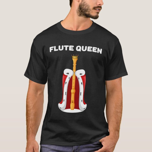 Flute Queen Girls Flute Womens Flute T-Shirt (Vorderseite)