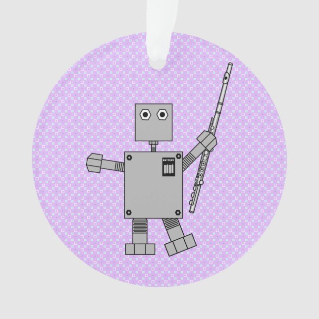 Flute Robot Ornament (Vorderseite)