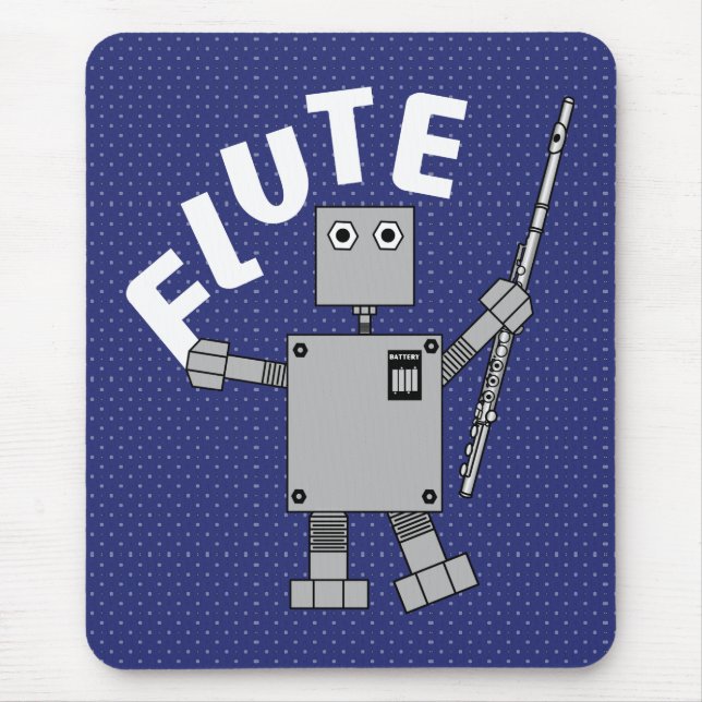 Flute Robot Text Mousepad (Vorne)