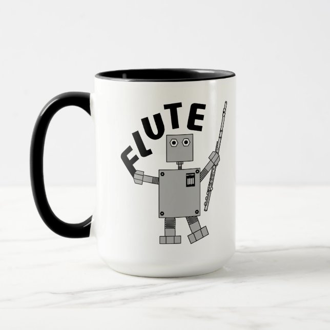 Flute Robot Text Tasse (Links)