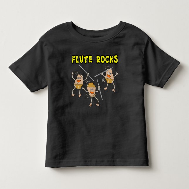 Flute Rocks Kleinkind T-shirt (Vorderseite)