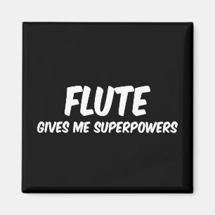 Flute Superpower Funny Superhero Music Magnet