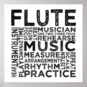 Flute Typografie Poster