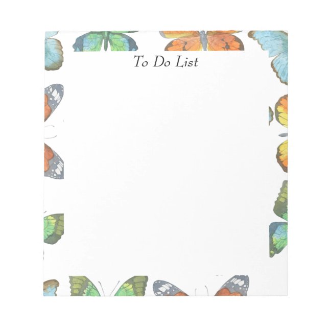 Flutende Schmetterlinge Notizblock (Vorderseite)