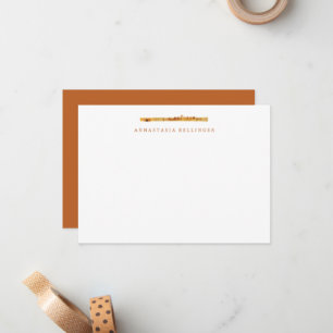 Flutenstationery - Personalisierte Flutwellen-Mitt Mitteilungskarte