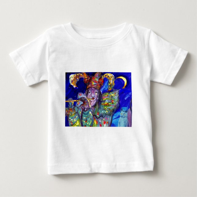 FLUTIST IN BLAU / Venezianische Karnevalsnacht Baby T-shirt (Vorderseite)