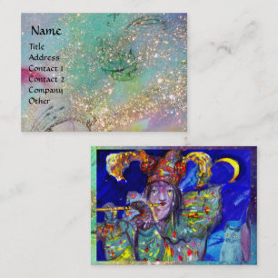 FLUTIST IN BLAU / Venezianische Karnevalsnacht Visitenkarte