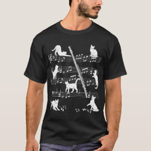 Flutist oder Flutistkatzen für Katzen liebende Flu T-Shirt