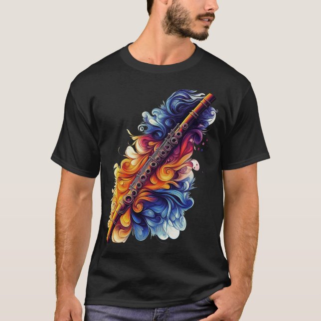 Flutist S2 Flute Player (296) T-Shirt (Vorderseite)