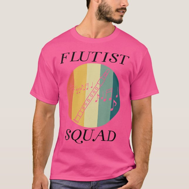 Flutist Squad Orchestra Music Flute Player T-Shirt (Vorderseite)