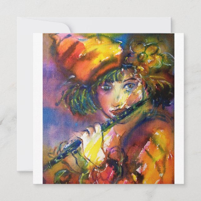 FLUTISTPORTRAIT / Venezianische Maskierung Ankündigung (Vorderseite)