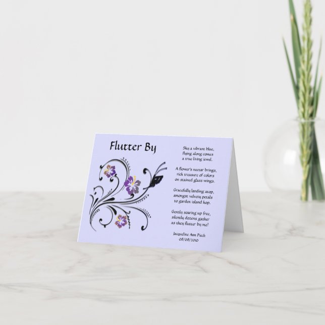 Flutter durch Grußkarte Karte (Vorderseite)