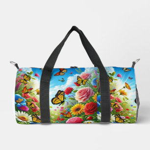 Flutter & Fit Schöner Schmetterlingsgarten Duffle Bag