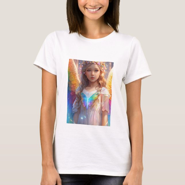 "Flutter in Style" oder "Flüge der Eleganz" T-Shirt (Vorderseite)