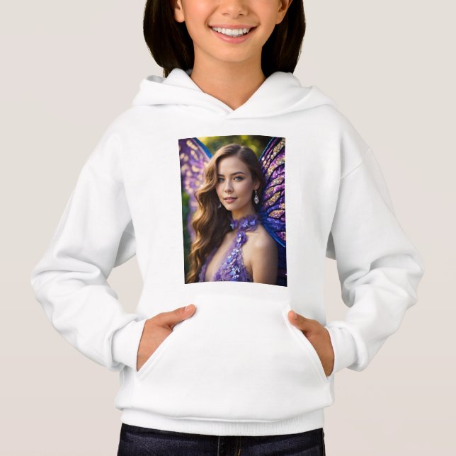 "Flutter in Style" oder "Flügel der Eleganz" Hoodie (Vorderseite)