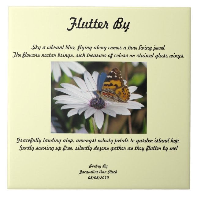 Flutter nach Maß Fliese (Vorderseite)