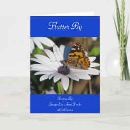 Flutter nach Poesie Grußkarte Karte