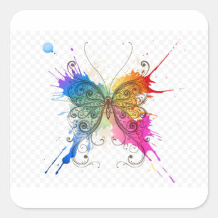Flutter Palette Quadratischer Aufkleber