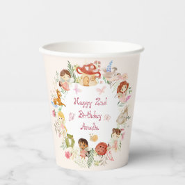 Flutter und Twirl Fairy Garden Geburtstag Pappbecher