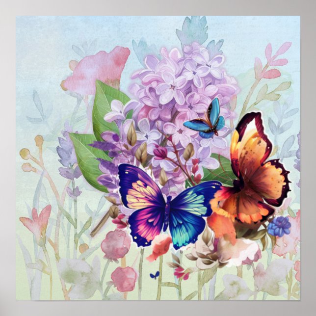 Flutterblüten Poster (Vorne)