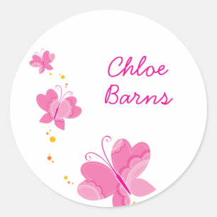 FLUTTERBY BUTTERFLIES :: Reihe von drei 1 Runder Aufkleber