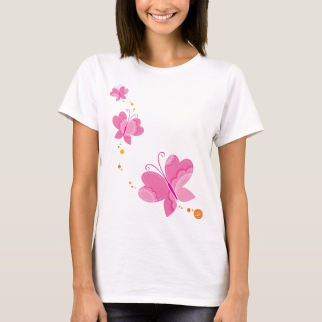 FLUTTERBY BUTTERFLIES :: Reihe von drei 1 T-Shirt (Vorderseite)