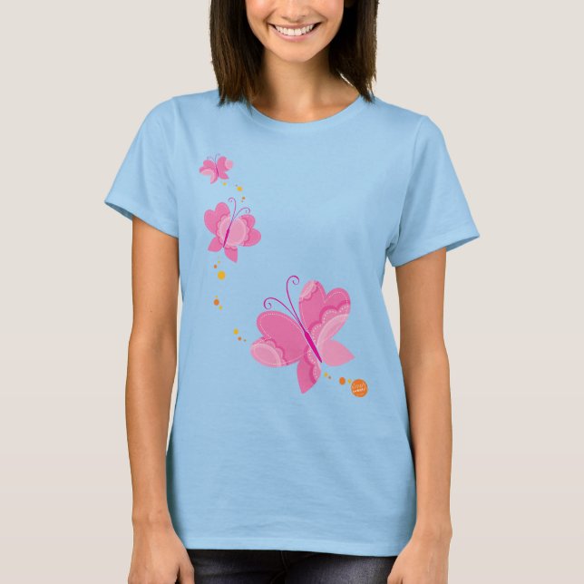 FLUTTERBY BUTTERFLIES :: Reihe von drei 1 T-Shirt (Vorderseite)