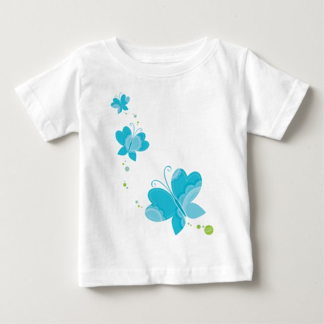 FLUTTERBY BUTTERFLIES :: Reihe von drei 2 Baby T-shirt (Vorderseite)
