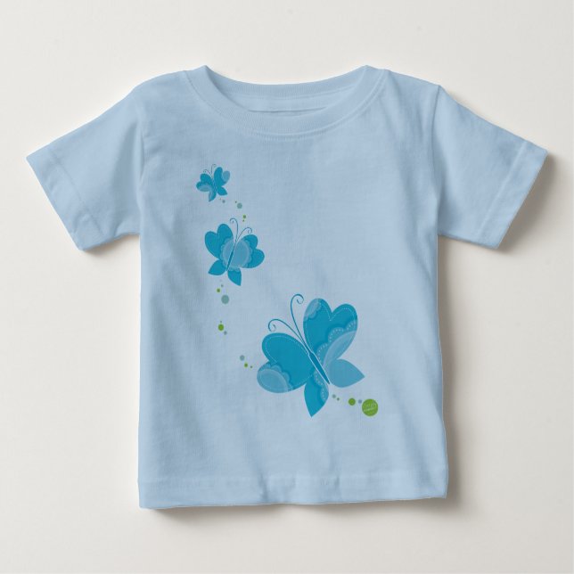 FLUTTERBY BUTTERFLIES :: Reihe von drei 2 Baby T-shirt (Vorderseite)