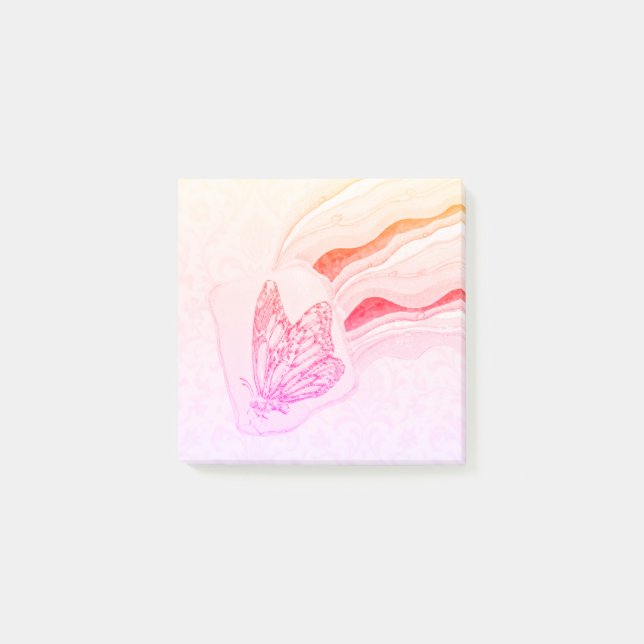 Flutterby Butterfly Post-it Notes Klebezettel (Vorderseite)