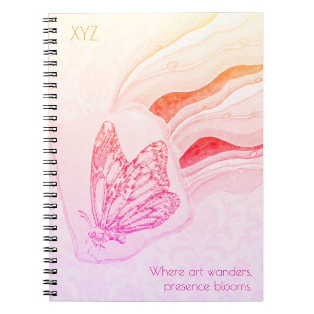 Flutterby Butterfly Spiral Notebook Notizblock (Vorderseite)