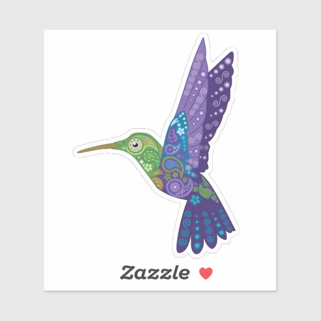 Flutterby Hummingbird Sticker (Blatt)