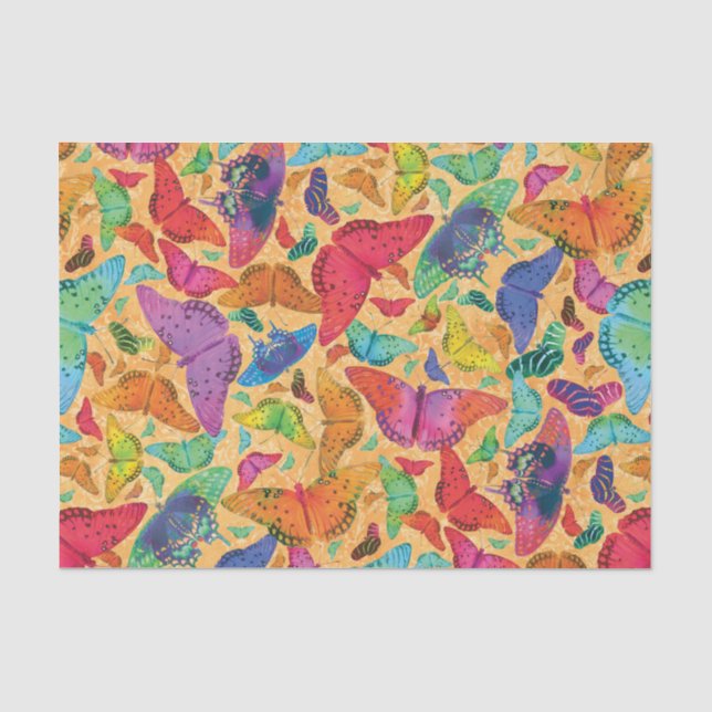 Flutterby Sommer-Schmetterlinge Mehrfarben Seidenpapier (Vorderseite)