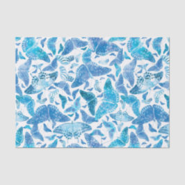 Flutterby Winter-Blau-Schmetterlinge Seidenpapier