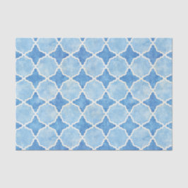 Flutterby Winter-geometrisches Blau Seidenpapier