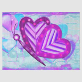 Flutterbys Valentines Folk Art ALL SIZES Seidenpapier